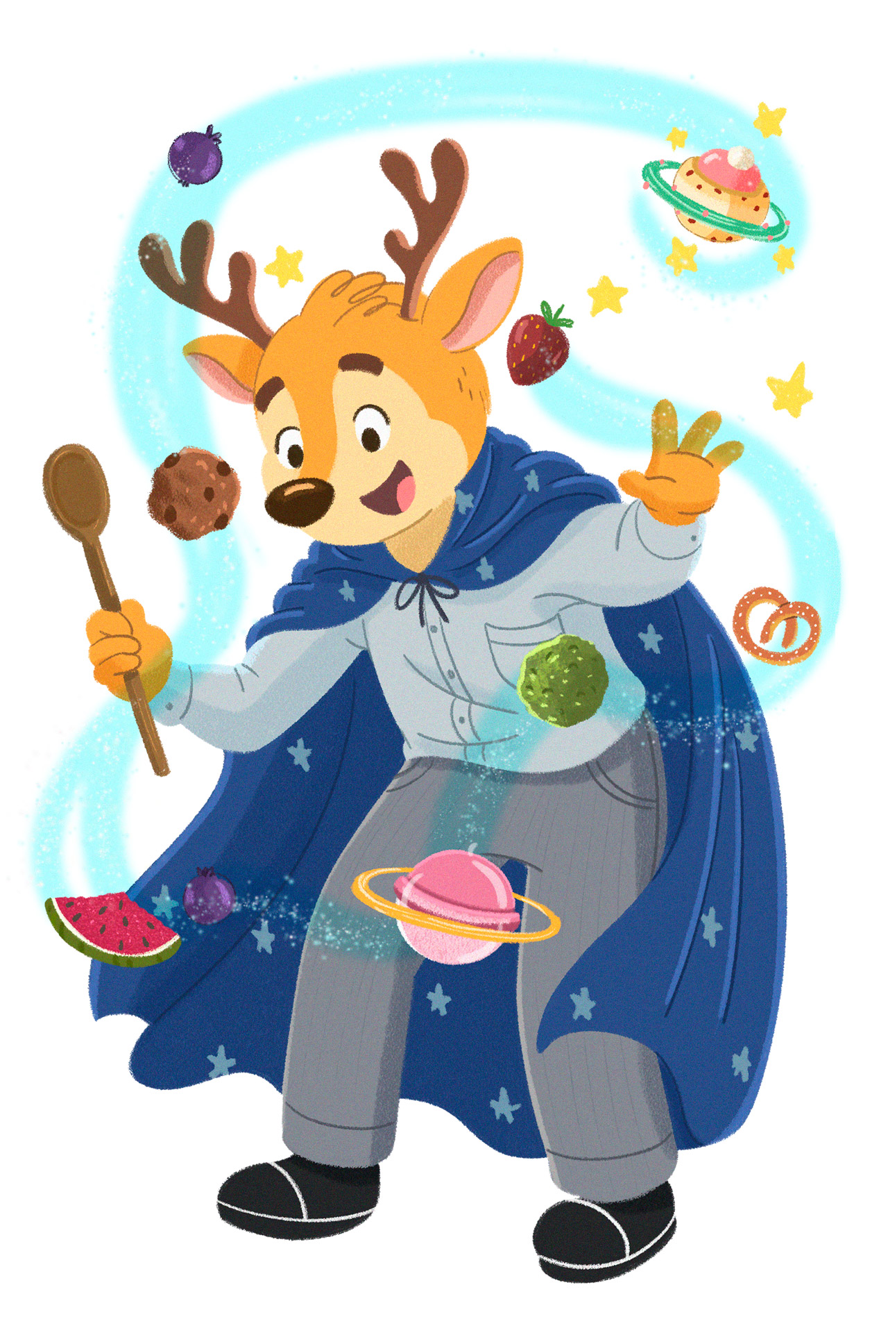 Cookie and Dada magical universe character illustration